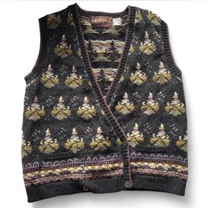 Vintage Hand Knit Carrie White Sweater Vest